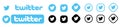 Twitter Bird vector icon EPS 10 on a white background