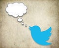 Twitter Bird words speech bubble