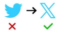 Twitter - global social media, networking service. New logo of Twitter. Kyiv, Ukraine - August 2, 2023
