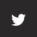 twitter icon. Filled twitter icon for website design and mobile, app development. twitter icon from filled social collection