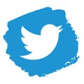 Twitter icon grunge style vector Royalty Free Stock Photo