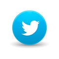 Twitter icon, simple style