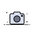 Twitter, Image, Picture, Camera Business Flat Line Filled Icon Vector Banner Template