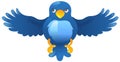 Twitter ing blue bird icon Royalty Free Stock Photo