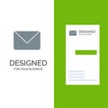 Twitter, Mail, Sms, Chat Grey Logo Design and Business Card Template