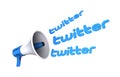 Twitter megaphone Royalty Free Stock Photo