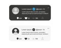 Twitter post template. Social media post layout.