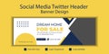 Twitter Profile Background Banner For Real estate Business