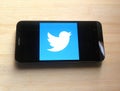 Twitter on Smart phone Royalty Free Stock Photo