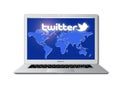 Twitter social network accessed on Macbook Pro