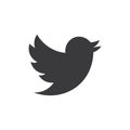 Twitter vector logo illustration.Flat twitter social media symbol icon.Premium quality