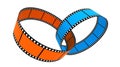 Two 3d blank films ring Royalty Free Stock Photo