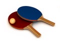 Two 3d ping-pong rackets