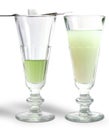 Two absinthe glasses Royalty Free Stock Photo