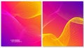 Abstract gradient waves with thin lines background 1 Royalty Free Stock Photo