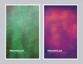 Two Abstract geometric background design templats. Vector Royalty Free Stock Photo