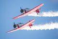 Two Aerobatic Aircraft in Flight at an Air Show Royalty Free Stock Photo