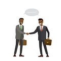 Two African american businessman shake hands Royalty Free Stock Photo