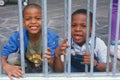 Two African-American schoolchildren