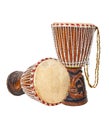 Two African djembe drums Royalty Free Stock Photo