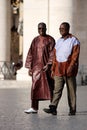 Two africans with characteristic clothes Royalty Free Stock Photo