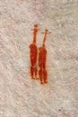 Two african aborigine woman. bushman's artwork