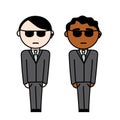 Two agents in suit. Royalty Free Stock Photo