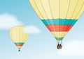 Two air balloons in the sky Royalty Free Stock Photo