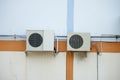Air conditioner on the wall. Royalty Free Stock Photo