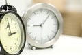 Two Alarm Clocks Royalty Free Stock Photo