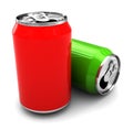 Two alluminum cans Royalty Free Stock Photo