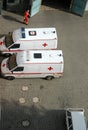 Two ambulance cars