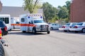 Two ambulances at the scene of a medical emergency Royalty Free Stock Photo