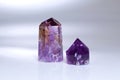 Two amethyst menhirs Royalty Free Stock Photo