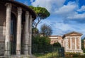 Two ancient temples in Forum Boarium Royalty Free Stock Photo