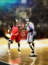 Androids playing basketball