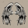 Two angel wings template Royalty Free Stock Photo