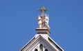 Two angels holding a cross, Basilica di Santa Croce Basilica of the Holy Cross in Florence Royalty Free Stock Photo