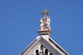 Two angels holding a cross, Basilica di Santa Croce Basilica of the Holy Cross in Florence Royalty Free Stock Photo