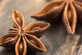 Two anise stars Royalty Free Stock Photo