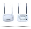 Two-antenna Wi fi router Royalty Free Stock Photo