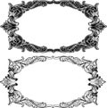 Two Antique Frame Engraving Royalty Free Stock Photo