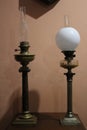 Two antiques lamp composition rule balace