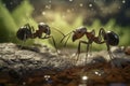 Two ants, created with generative AI