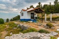 Two Apostoles Church near Karnagio Beach in Limenas Town, Thassos Island, Greece