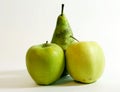 Two apples and pear Royalty Free Stock Photo