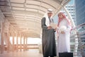 Two Arabian business people discussing together Royalty Free Stock Photo