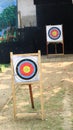 Archery Targets in Outdoor Range Royalty Free Stock Photo