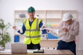 Two male architects working on the project Royalty Free Stock Photo