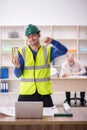 Two male architects working on the project Royalty Free Stock Photo